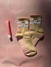 Tan pilates grip socks