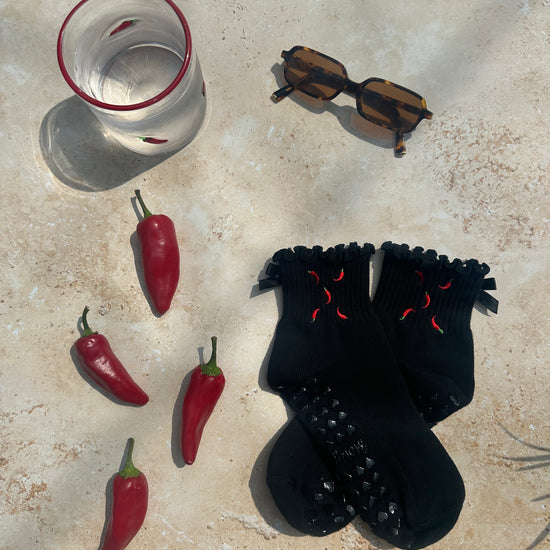 Black chili grip socks