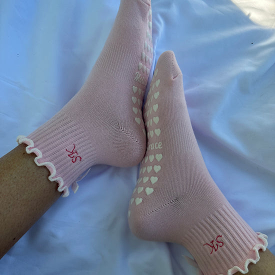 Custom barre grip socks