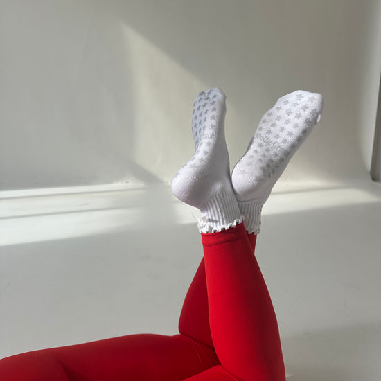 White bow non-slip socks