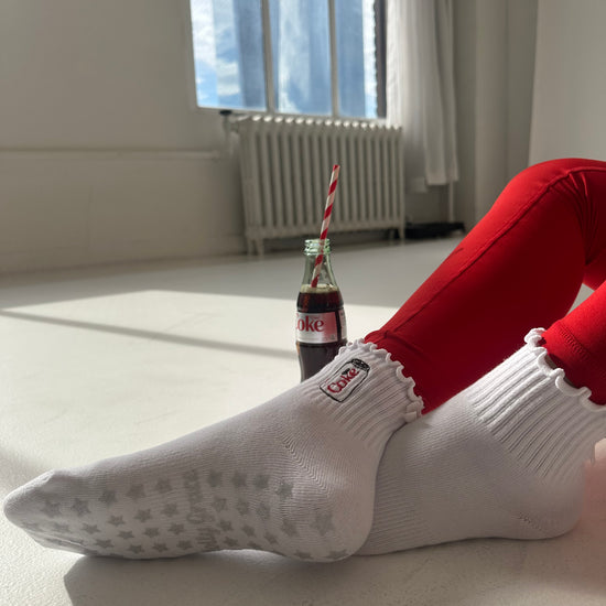 Silver star non-slip socks