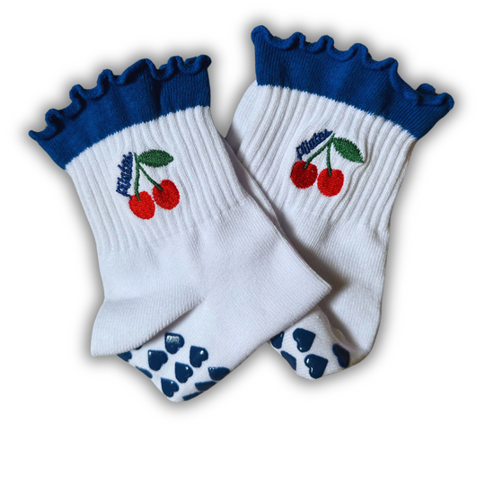 Blue soft grip socks