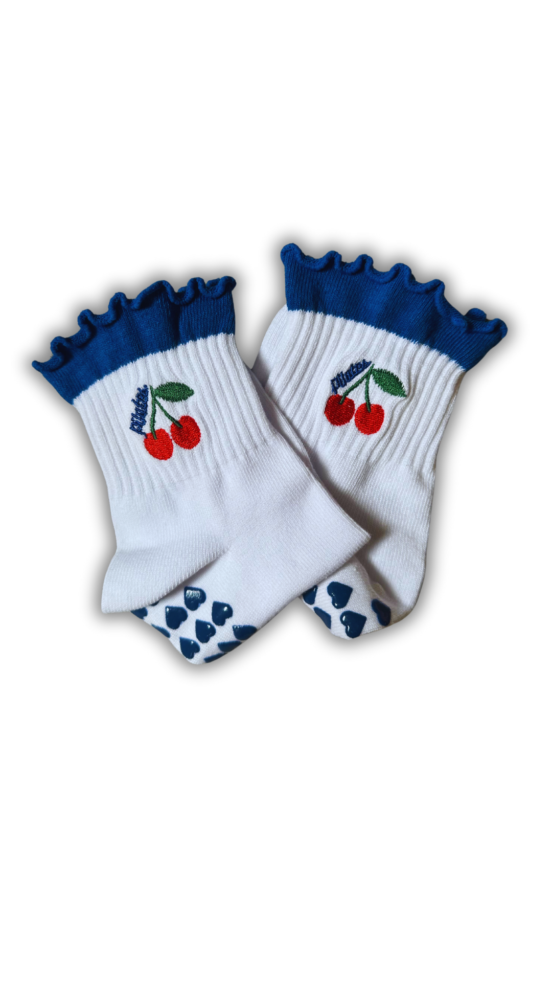 Blue soft grip socks
