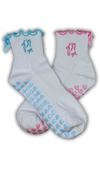 Coquette heart grip socks