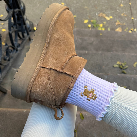 Light pink ruffle socks