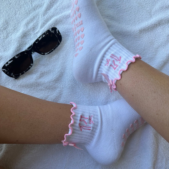 Cute pink coquette socks