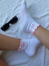 Cute pink coquette socks