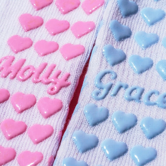 Heart grip coquette socks