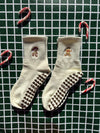 Gingerbread grip socks