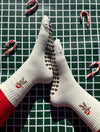 adorable cream grip socks