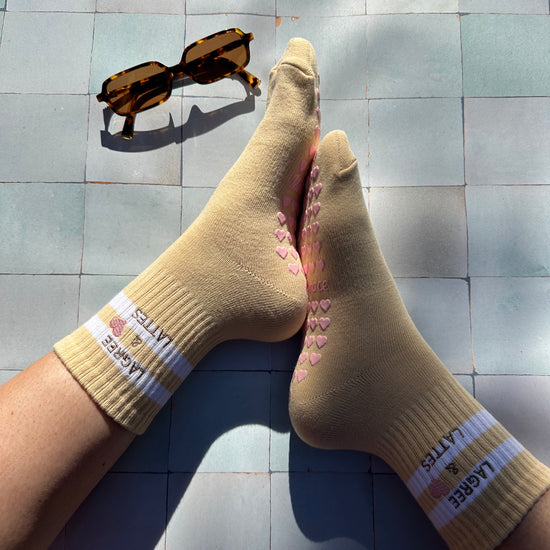 Cute pink heart socks
