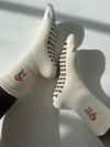 Cream santa bear socks