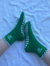 Barre green shamrock socks