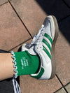 Green Ruffle Grip Socks
