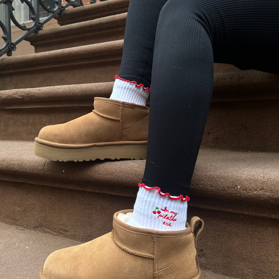 Red barre grip socks