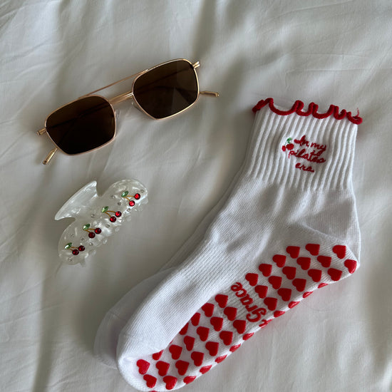 Red chili grip socks
