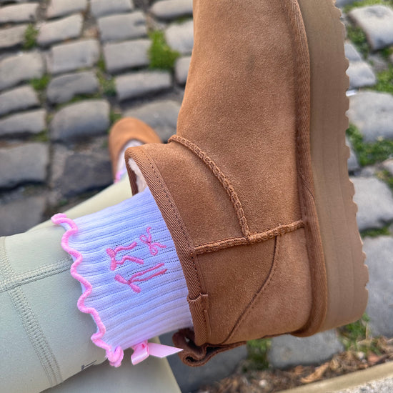 Cute pink coquette socks