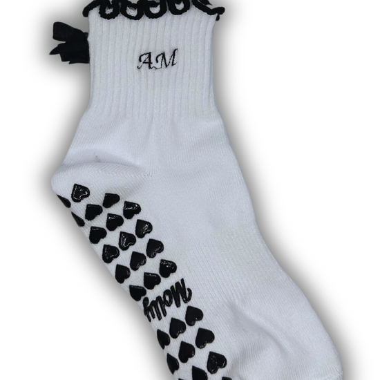 Black ruffle coquette socks