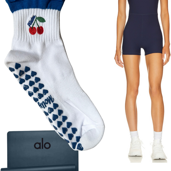 Blue classic grip socks