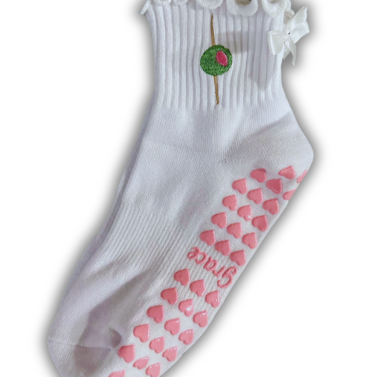 White olive ruffle grips