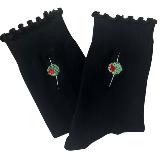 Olive Pilates grip socks