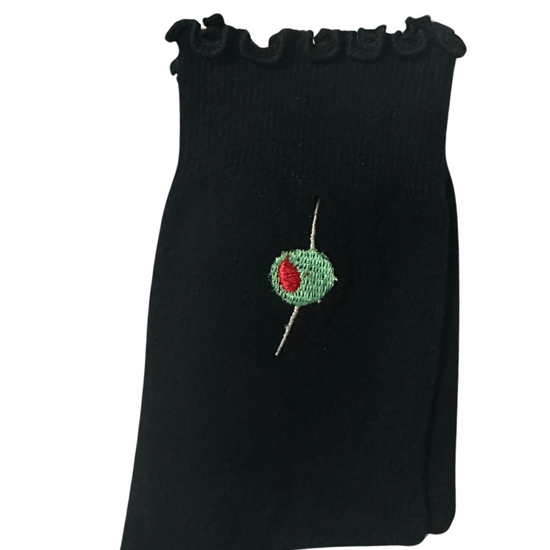 Non-slip barre olive socks