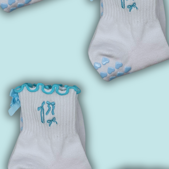 Charming light blue socks
