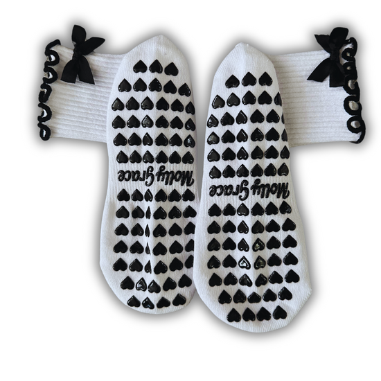 Elegant black white socks