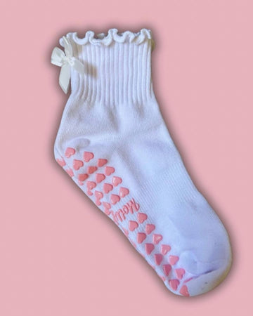 White bow pink grips