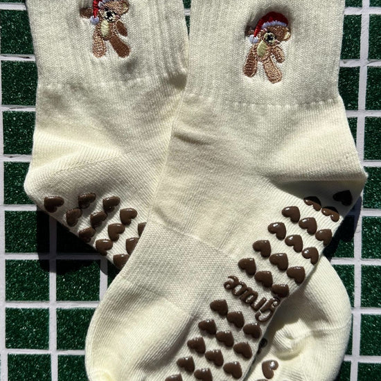 Embroidered festive socks