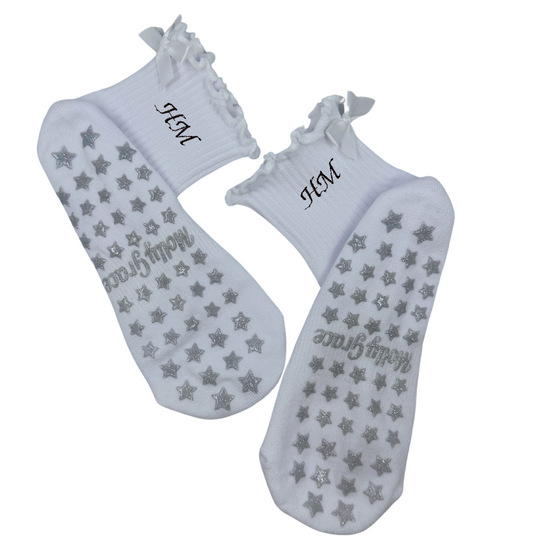 Glitter star yoga socks
