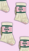 Pink green non-slip socks